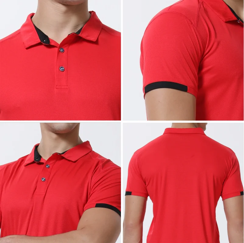Quick-drying Short-sleeved POLO Shirt For Outdoor Sports and Fitness Breathable and Cool Mesh Lapel Top