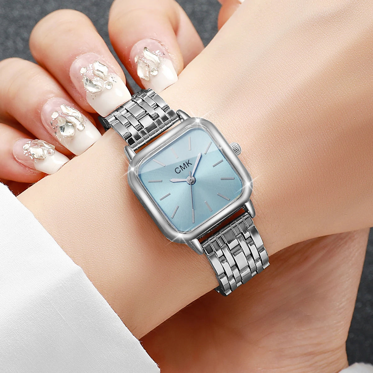 1/2/3/4/6PCS Fashion Square Women Watches Simple Ladies Quartz Wristwatch Reloj Mujer（Without Box）