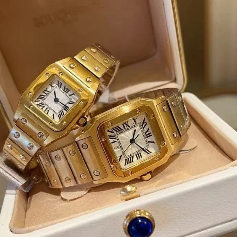 Fashion Brand Wrist Watches Woman Girl Ladies 29mm 26mm Square Good Quality Steel Metal Band Japanese Quartz Luxury Clock CT115