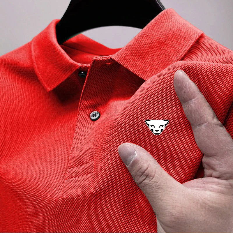 Men's Fashion Solid Color Short Sleeve Polo Shirt Summer Breathable Comfortable Top Urban Fashion Short Sleeve Clothing