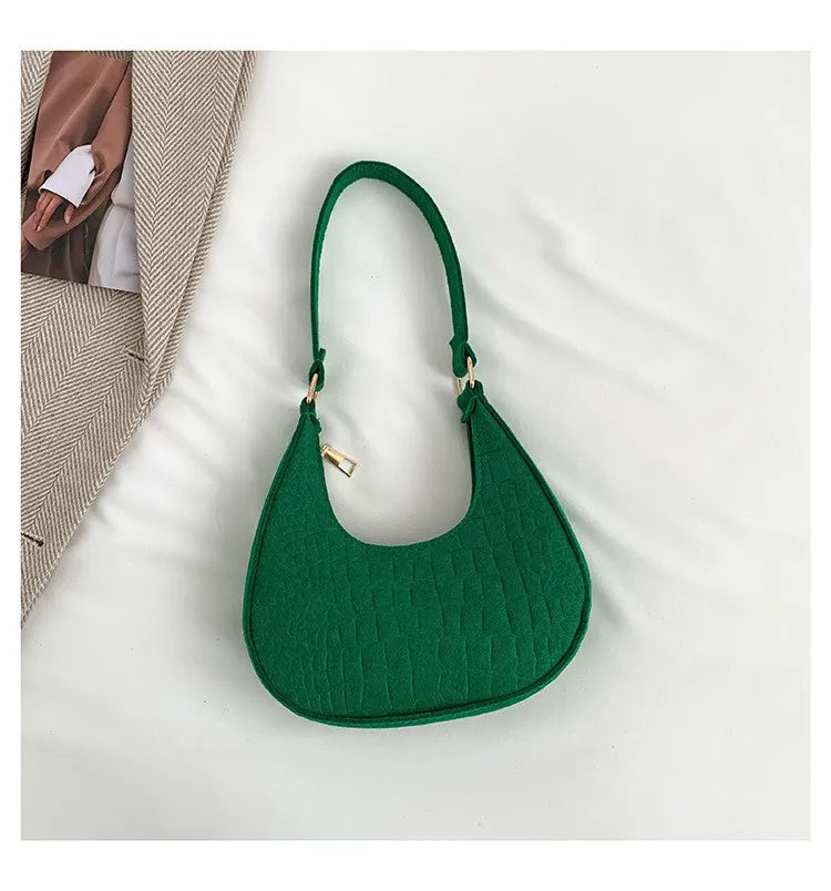 NEW Women's Bag Soft Trendy Korean Version Underarm Bag Solid Color Ladies Handbags Fashion Design Girls Small Shoulder Bags