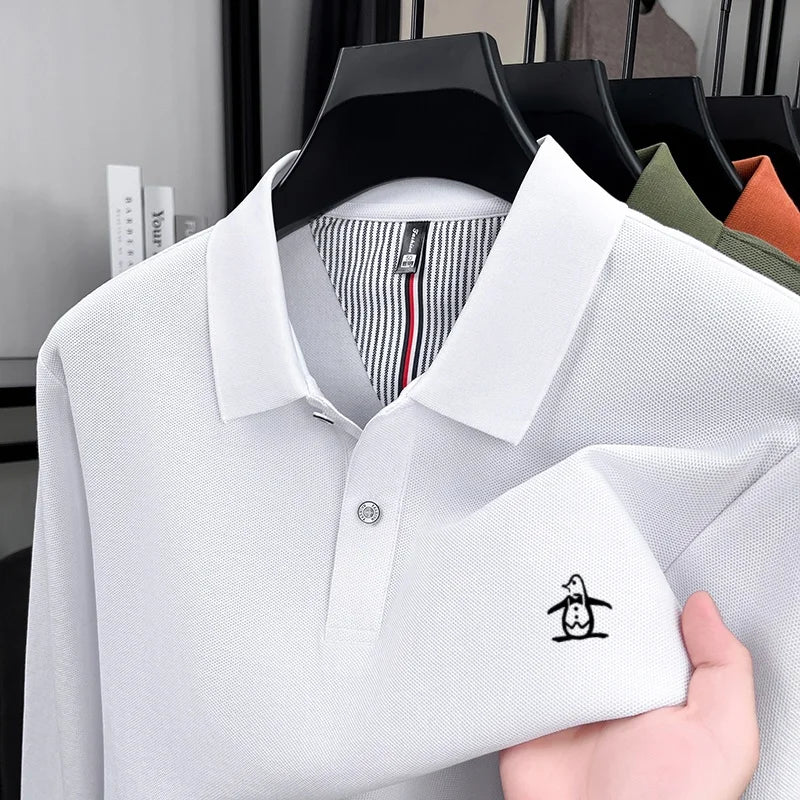 Men's long sleeved casual T-shirt 2025 autumn series comfortable breathable golf polo shirt exquisite and fashionable design