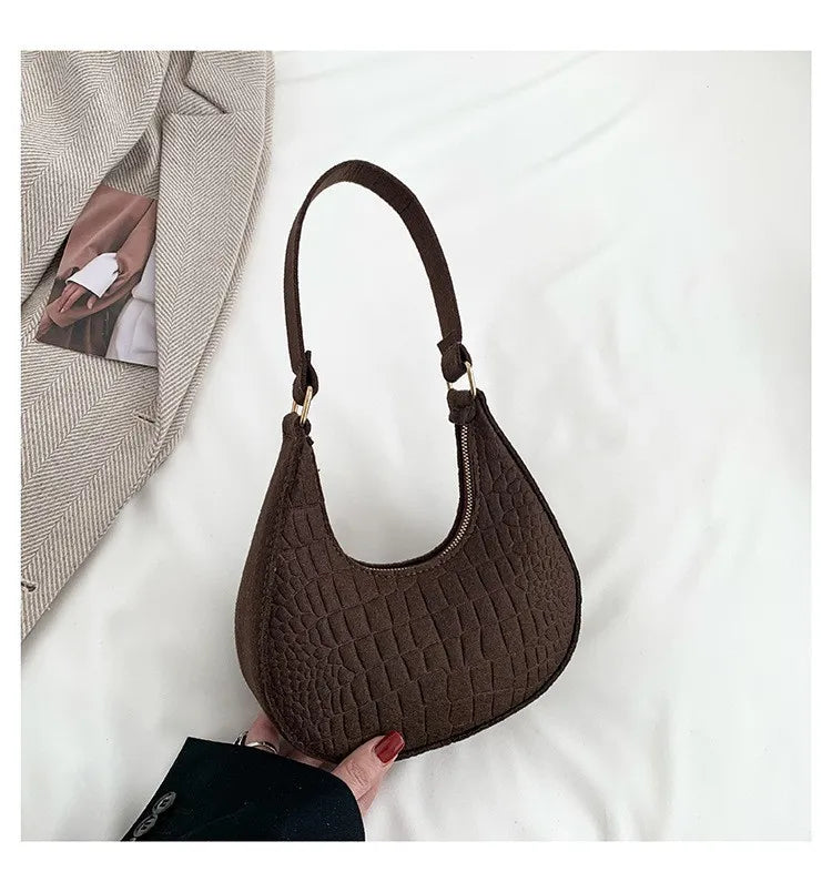 NEW Women's Bag Soft Trendy Korean Version Underarm Bag Solid Color Ladies Handbags Fashion Design Girls Small Shoulder Bags