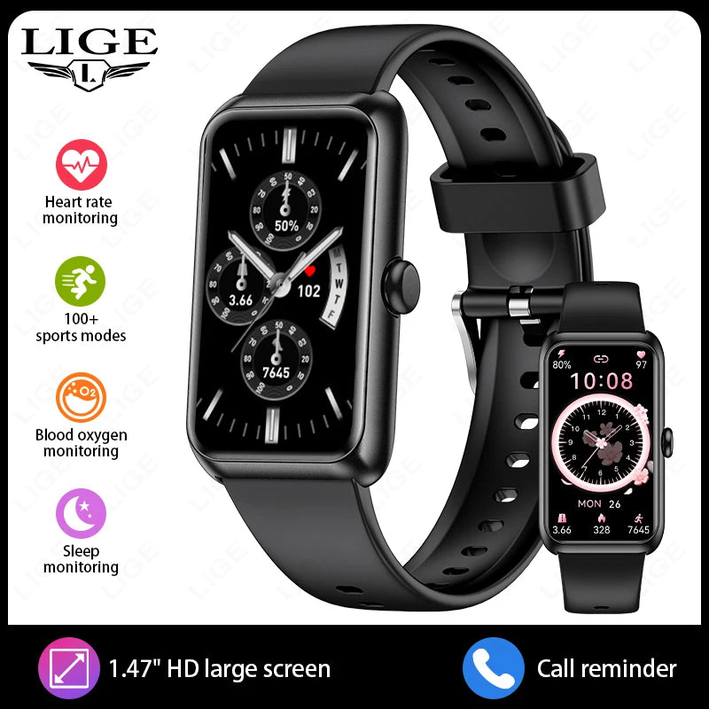 2025 Fitness Tracker Watches for Women Men with Heart Rate Monitor Sleep Tracker IP68 Waterproof Pedometer 1.47" Smart Watch Man