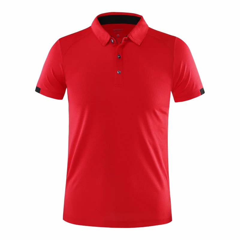 Quick-drying Short-sleeved POLO Shirt For Outdoor Sports and Fitness Breathable and Cool Mesh Lapel Top