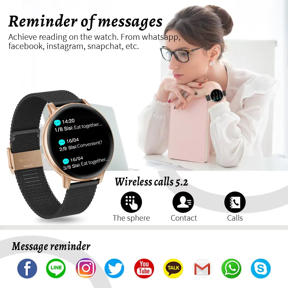 Xiaomi 2025 Smart Watch Women Bluetooth Call Custom Dials Watches Blood Oxygen Monitor Sport Men Smartwatch Ladies