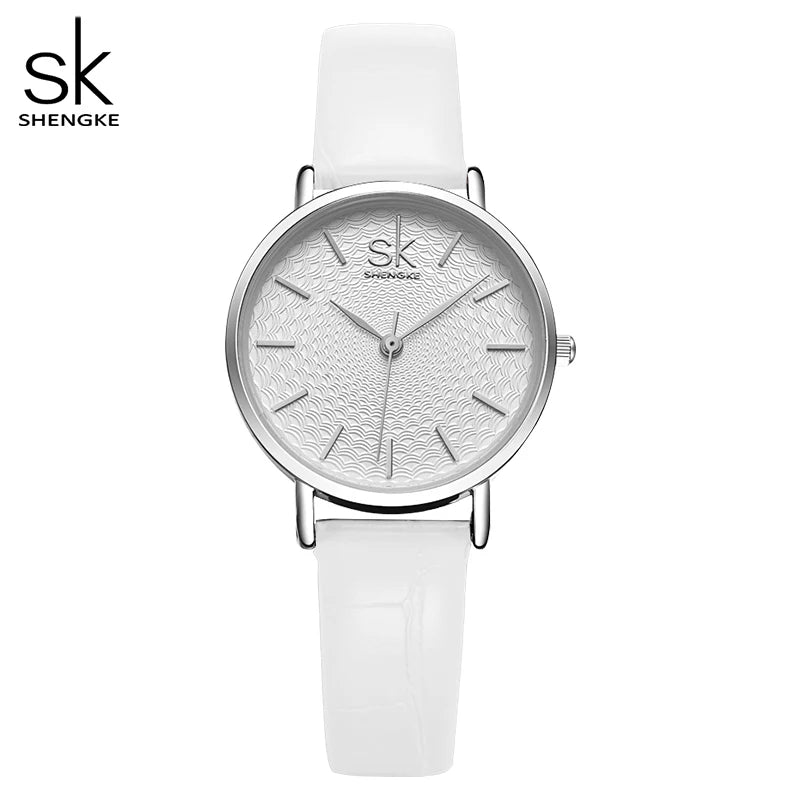 SK Super Slim Sliver Mesh Stainless Steel Quartz Watches Women Top Brand Luxury Casual Clock Ladies Wrist Watch Relogio Feminino