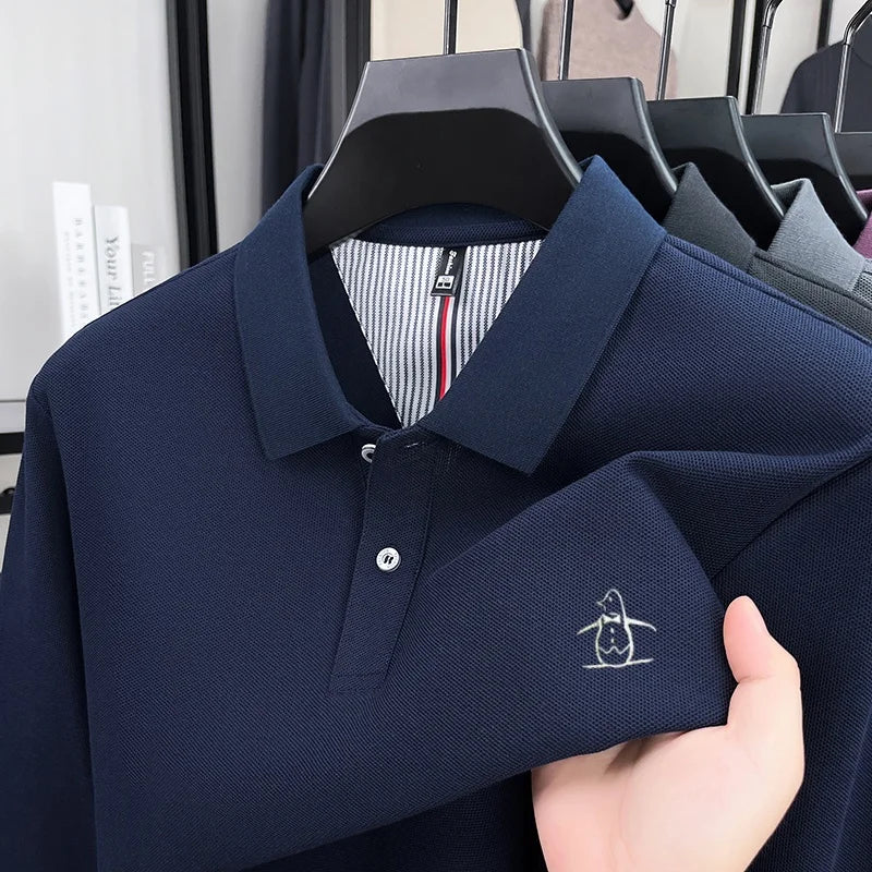 Men's long sleeved casual T-shirt 2025 autumn series comfortable breathable golf polo shirt exquisite and fashionable design