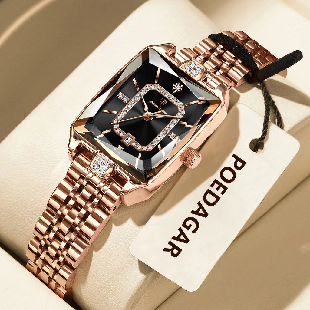 POEDAGAR Luxury Brand Ladies Wristwatch Waterproof Stainless Steel Date Women Watch Casual Fashion Quartz Women’s Watches Reloj